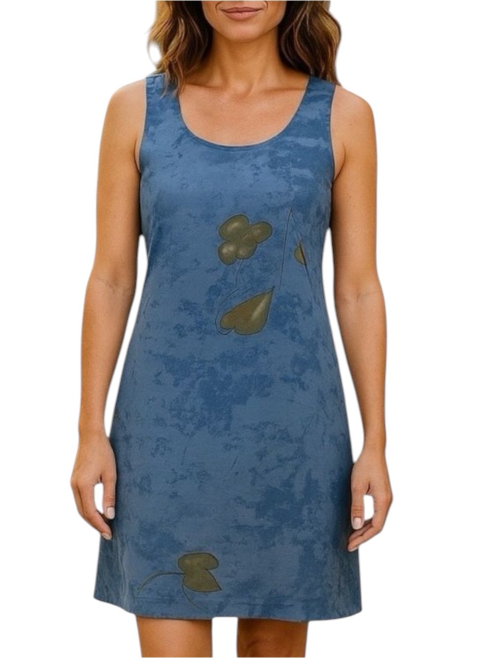 Borcellini Sheer Blue Floral Sleeveless Feminine Dress NWOT Size 10 CottageCore